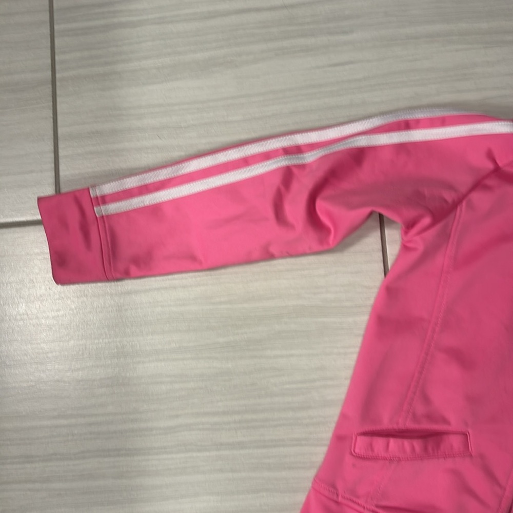 Girls pink Adidas track jacket. Size 6 - Picture 3 of 8